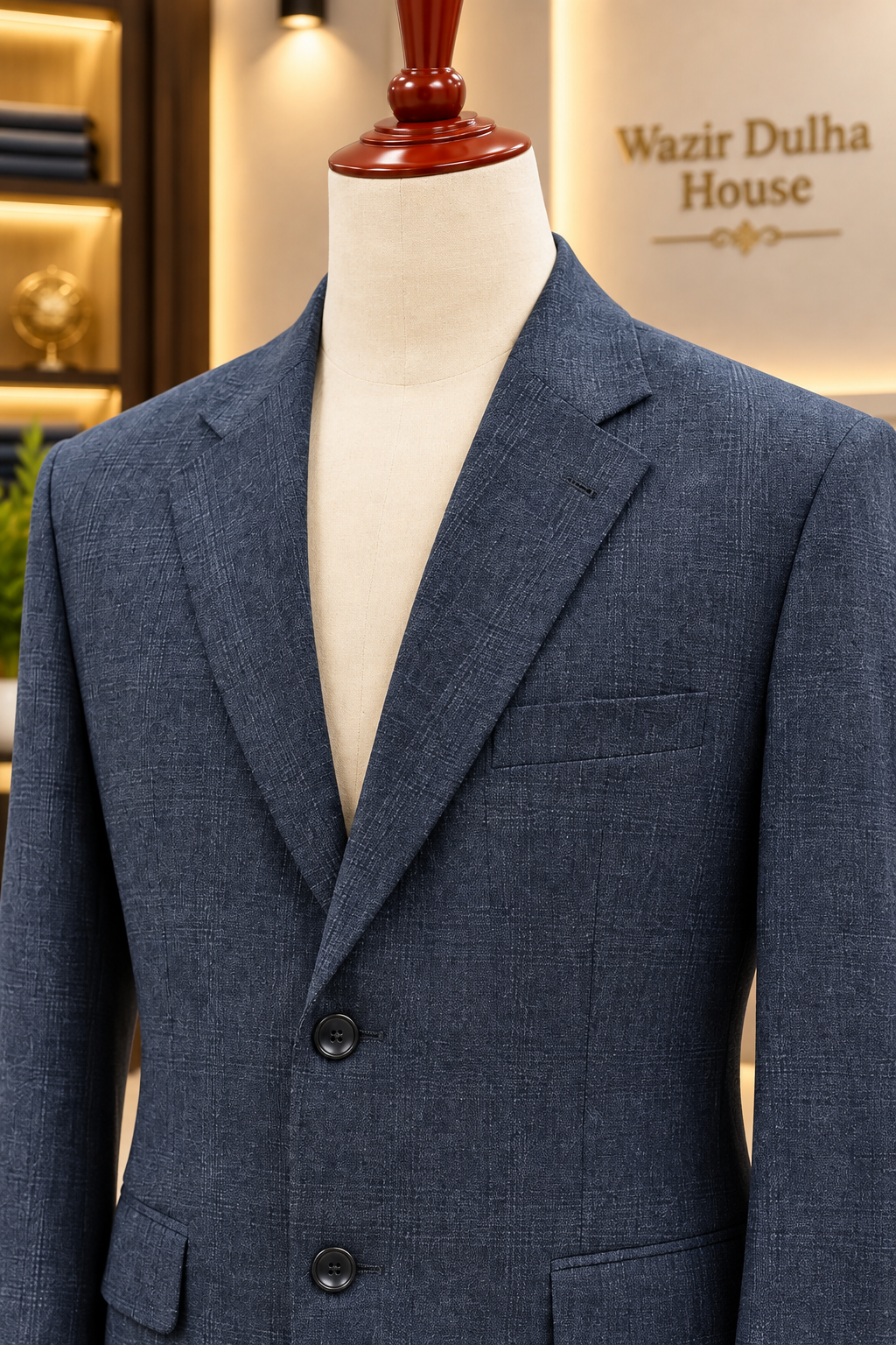 Midnight Navy Textured Blazer