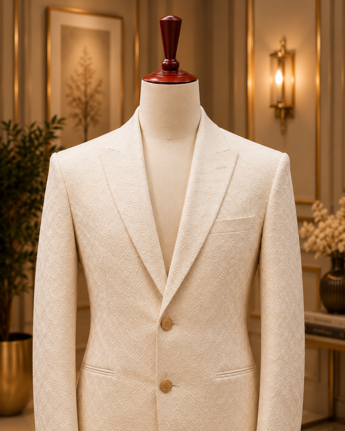 Ivory Luxe Textured Blazer
