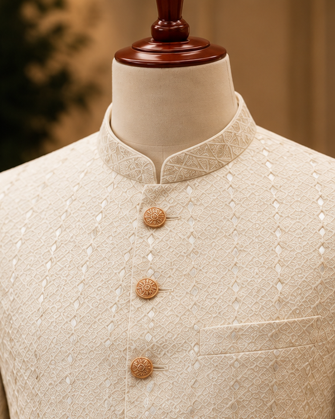 Ivory Heritage Gold Button Prince Coat