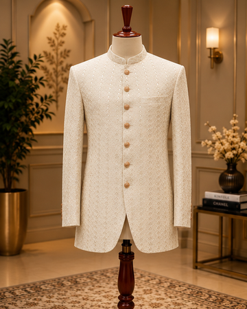 Ivory Heritage Gold Button Prince Coat